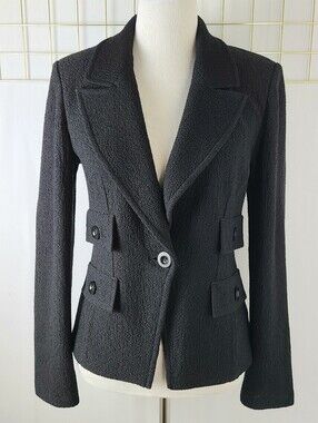 St. John Boutiques Black One-Button Blazer Jacket